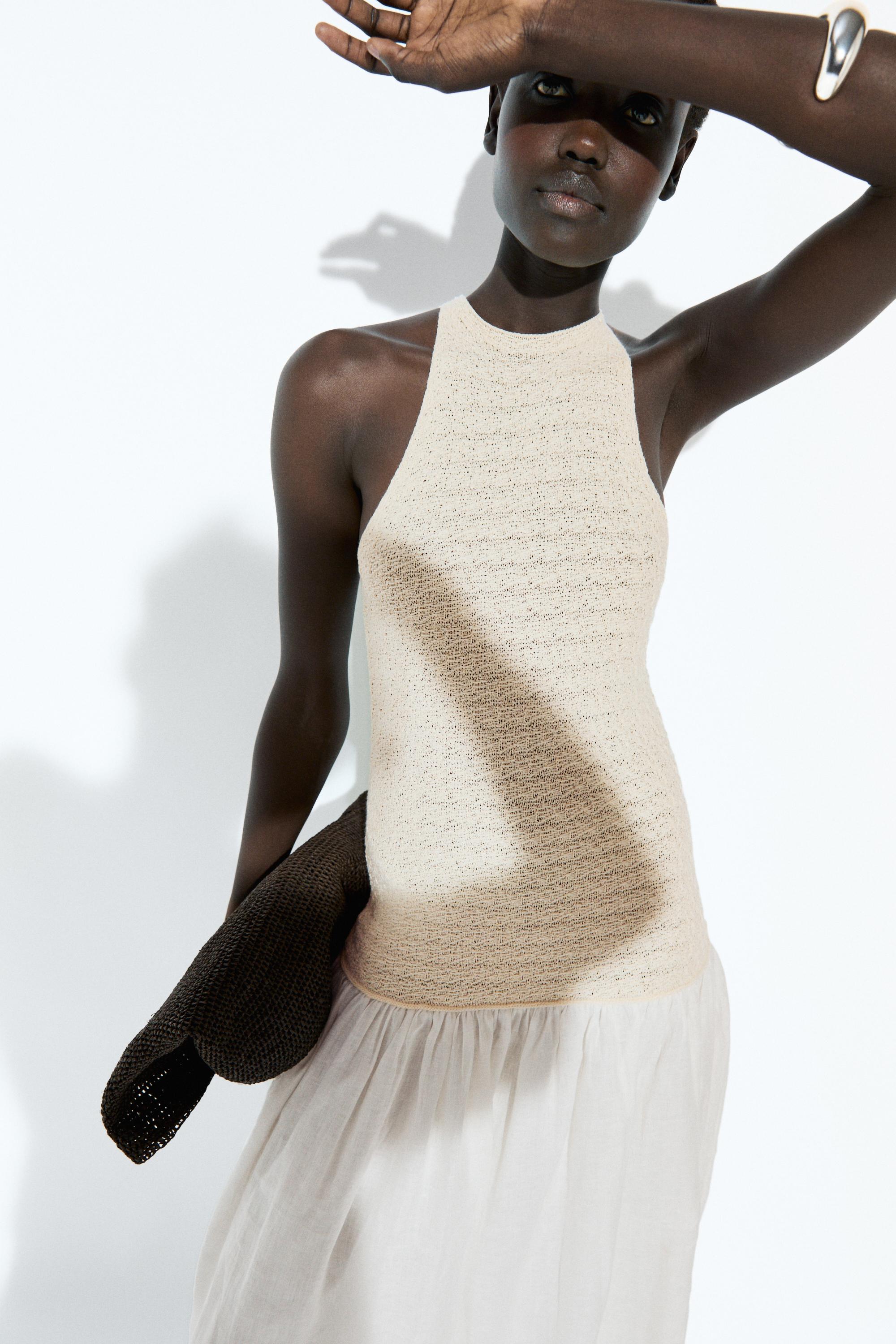 Robe midi combinée à encolure américaine